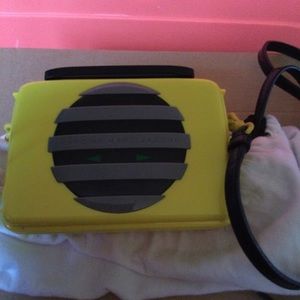 Marc By Marc Jacobs Out Loud Yellow Cassette Hard Case Plastic Crossbody Bag